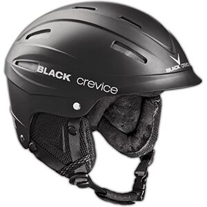 BLACK CREVICE Casque de ski Ischgl I Casque ski antichoc au design sportif en différentes couleurs I Casque de ski hommes & femmes I Casque de snowboard I Casque de ski respirant I Taille réglable (M, Noir) - Publicité