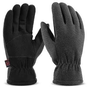 OZERO Gants d'hiver en cuir de cerf, gants thermiques en cuir Gants de ski Gants de vélo pour hommes et femmes - Publicité