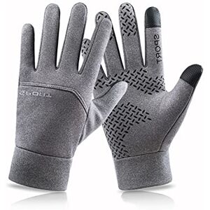 VOLLGUFEN 1 paire Gants d'hiver pour Hommes,Mitaine homme hiver,Gants fins et chauds,Gants de Cyclisme Imperméables Antidérapants pour Course à Pied Ski Conduite l'escalade Chasse Camping(Gris) - Publicité