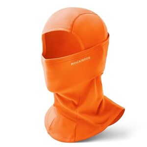 ROCKBROS Cagoule Moto Polaire Balaclava Hiver Tour de Cou Homme Femme Coupe-Vent Respirant Thermique Motif/Filtre Masque pour Vélo Ski Running Snowboard Chaud sous Casque 9 Couleurs-Orange - Publicité