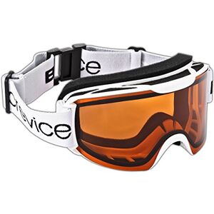 Black Crevice Masque de Ski pour Adulte Taille Unique Blanc Blanc/Orange - Publicité