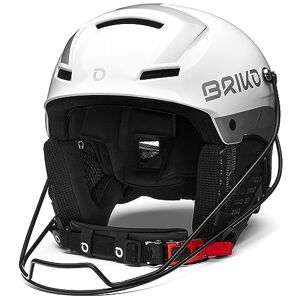 Briko Helmet Adulte Unisexe, Brillant, Blanc, argenté, 62 - Publicité