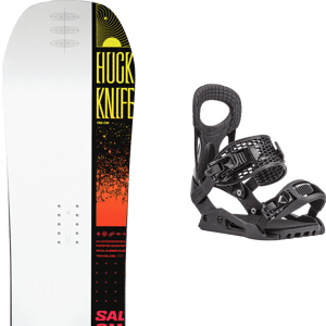 Pack snowboard freestyle Salomon Huck Knife 24 + Fixations Homme Blanc / Noir / Multicolore taille 162 2024 Blanc / Noir / Multicolore 159W Homme - Publicité