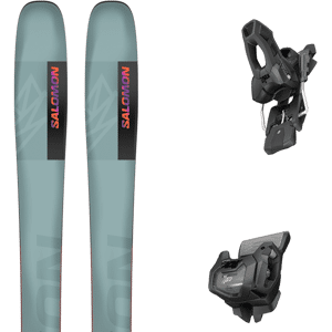 Pack ski all mountain Salomon Qst 98 Reef Water/flame Orange/royal Purple 24 + Fixations Homme Bleu / Gris taille 176 2024 Marron / Gris / Blanc 181 Homme - Publicité