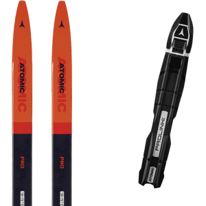 Pack ski de fond classique Atomic Pro C1 Skintec Jr 23 + Fixations Enfant Rouge / Noir taille 90 2023 Jaune / Noir / Blanc 180 Homme - Publicité