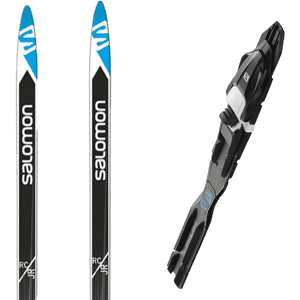 Pack ski de fond classique Salomon Rc Junior Skin + Psp 19 + Fixations Enfant Noir / Bleu taille 145 2019 Noir 120 Enfant - Publicité