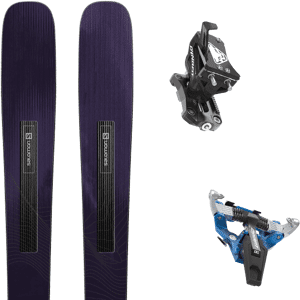 Pack ski freerando Salomon Stance W 88 Black 23 + Fixations Femme Noir / Violet taille 161 2023 Bleu / Gris 178 Homme - Publicité