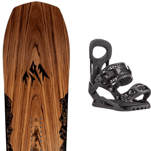 Pack snowboard freeride Jones Flagship 24 + Fixations Homme Noir / Marron taille 158 2024 Noir / Gris 156 Homme - Publicité