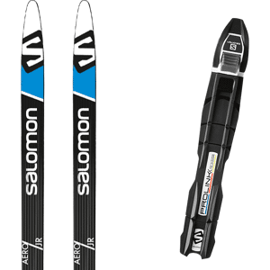 Pack ski de fond classique Salomon Aero Grip Junior 23 + Fixations Enfant Noir / Bleu taille 151 2023 Blanc / Rouge / Noir 196 Mixte - Publicité