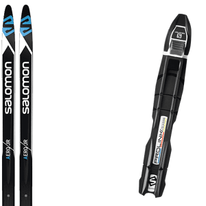 Pack ski de fond classique Salomon Aero Junior Skin 21 + Fixations Enfant Noir / Blanc / Bleu taille 91 2021 Noir / Bleu 170 Mixte - Publicité