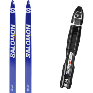 Pack ski de fond skating Salomon S/lab Skate Junior 24 + Fixations Enfant Bleu / Blanc / Noir taille 176 2024 Jaune 167 Femme - Publicité