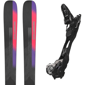 Pack ski freerando Salomon Stance 102 Blk/fiery Coral/royal Lilac 24 + Fixations Homme Noir / Rose / Violet taille 176 2024 Beige / Noir / Violet 154 Femme - Publicité