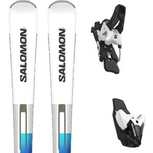 Pack ski de piste Salomon Addikt + Z12 Gw F80 White/black 24 Homme Blanc / Gris / Noir taille 177 2024 Bleu 162 Femme - Publicité