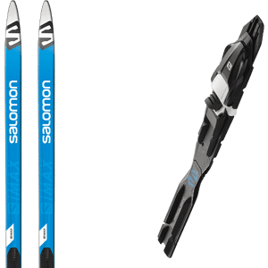 Pack ski de fond classique Salomon S/max Classic Eskin Jr + Psp 22 + Fixations Enfant Bleu / Blanc / Noir taille 175 2022 Noir / Gris 162 Homme - Publicité