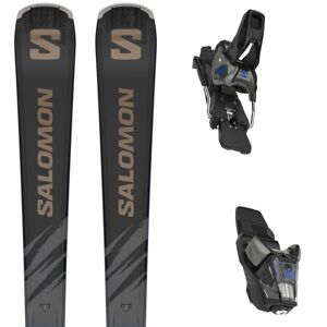 Pack ski de piste Salomon S/max 10 Xt + M12 Gw F80 24 Homme Noir / Bleu taille 163 2024 Gris 128 Enfant - Publicité