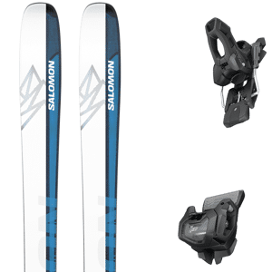 Pack ski freeride Salomon Qst Echo 106 Wht/race Blue/process Blue 24 + Fixations Homme Bleu / Blanc taille 165 2024 Vert / Noir 190 Homme - Publicité
