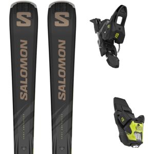 Pack ski de piste Salomon S/max 8 Xt + M11 Gw F80 Blk/neonye 24 Homme Noir / Gris / Jaune taille 177 2024 Bleu 162 Femme - Publicité