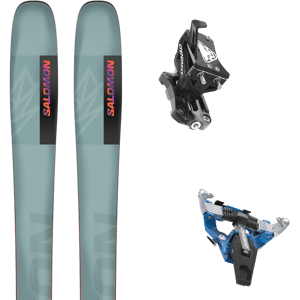 Pack ski freerando Salomon Qst 98 Reef Water/flame Orange/royal Purple 24 + Fixations Homme Bleu / Gris taille 176 2024 Vert / Noir 180 Homme - Publicité