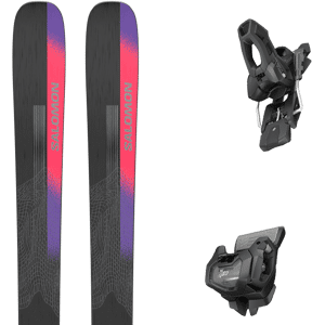 Pack ski freeride Salomon Stance 102 Blk/fiery Coral/royal Lilac 24 + Fixations Homme Noir / Rose / Violet taille 183 2024 Bleu / Vert / Blanc 164 Femme - Publicité