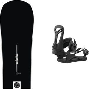 Pack snowboard freeride Burton Instigator 24 + Fixations Homme Noir taille 165W 2024 Noir / Gris 159W Homme - Publicité