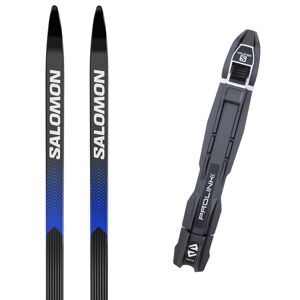 Pack ski de fond classique Salomon Rc+ Grip Jr + Prolink Access Jr 24 Enfant Bleu / Noir taille 111 2024 Gris 165 Mixte - Publicité