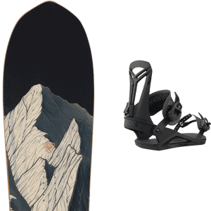 Pack snowboard freeride Rossignol Xv Sashimi 24 + Fixations Homme Noir / Beige / Gris taille 156 2024 Noir / Gris 162 Homme - Publicité