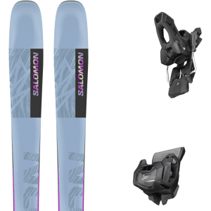 Pack ski all mountain Salomon Qst Lux 92 Airy Blue 24 + Fixations Femme Bleu / Blanc / Gris taille 152 2024 Noir / Marron / Bleu 178 Homme - Publicité