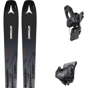 Pack ski all mountain Atomic Maverick 95 Ti Black/wh/red 24 + Fixations Homme Noir / Gris / Blanc taille 172 2024 Violet / Beige 160 Femme - Publicité