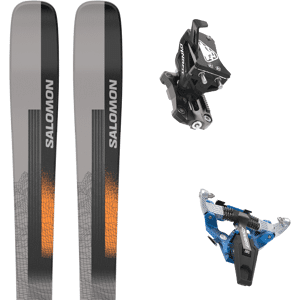 Pack ski freerando Salomon Stance 84 Blk/race Blue/frost Gray 24 + Fixations Homme Gris / Noir / Orange taille 169 2024 Noir Unique Mixte - Publicité