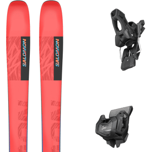 Pack ski freeride Salomon Qst Stella 106 Neon Melon/chive Boss/past Neon Blue 24 + Fixations Femme Rouge taille 173 2024 Violet / Vert / Noir 168 Femme - Publicité