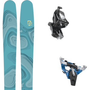 Pack ski freerando Icelantic Mystic 97 23 + Fixations Femme Bleu / Jaune / Blanc taille 169 2023 Vert / Multicolore 169 Femme