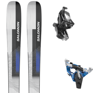 Pack ski freerando Salomon Stance 96 Blk/race Blue/wet Weather 24 + Fixations Homme Gris / Noir / Bleu taille 182 2024 Jaune 134 Enfant - Publicité