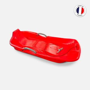 sweeek Luge 2 places Rouge avec freins. ficelle et poignee tire luge. Made in France - Rouge