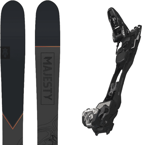 Pack ski freerando Majesty Havoc 100 Carbon 24 + Fixations Homme Noir / Orange / Rouge taille 176 2024 Noir / Violet 179 Homme