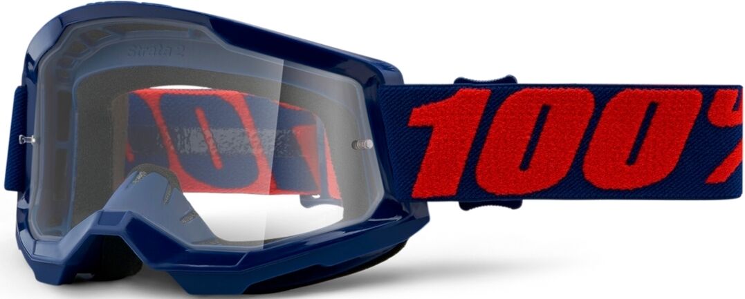 100% Strata Ii Masego Motocross Goggles  - Red Blue