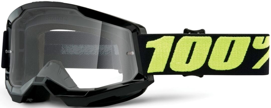 100% Strata Ii Upsol Motocross Goggles  - Black Yellow