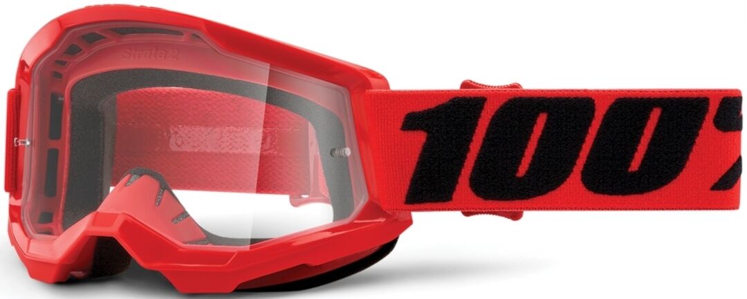 100% Strata Ii Youth Motocross Goggles  - Black Red