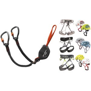 Black Diamond Kit composto da Set via ferrata Iron Cruiser + imbrago e casco a scelta Black/Orange