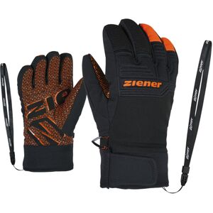 Ziener Lanus AS® PR - guanti da sci - bambino Black/Orange 5