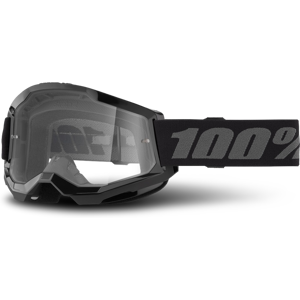 100% Maschera Cross  Strata 2 Nero-Trasparente