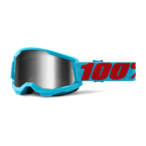 100% Maschera Cross  Strata 2 Summit Blu-Rosso