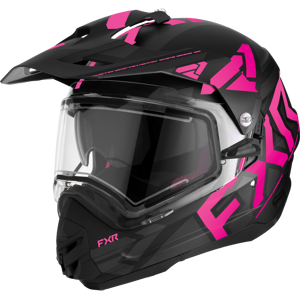 FXR Casco Cross  Torque X Team Visiera Elettrica Nero-Rosa Elettrico