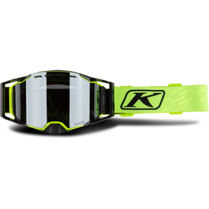 KLIM Maschera Motoslitta  Rage Fluo Specchio Argento Fumé Scuro