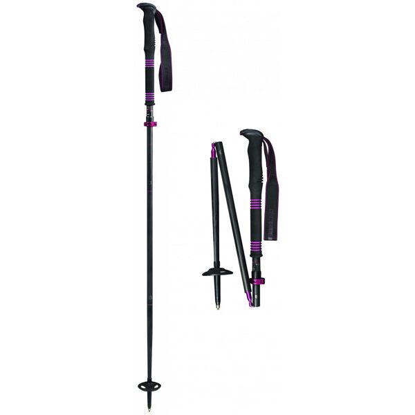 komperdell carbon fxp.4 expedition vario - bastoncini pieghevoli scialpinismo black/pink 125