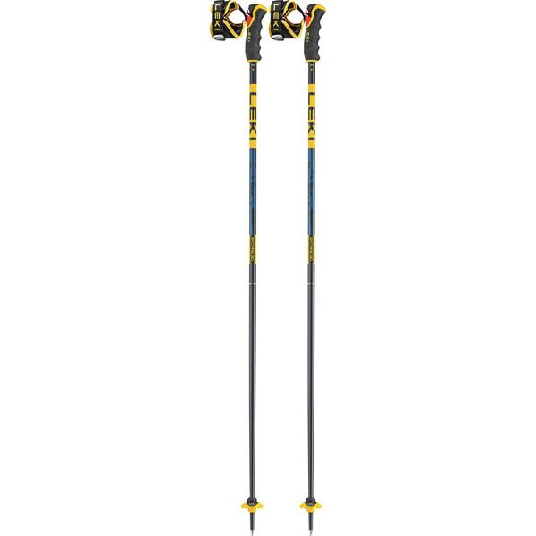 leki spitfire 3d - bastoncini freeride blue/yellow 130