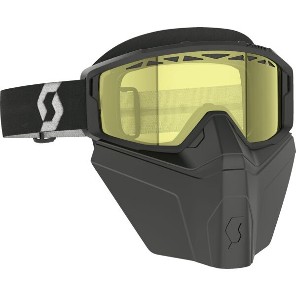 scott primal safari facemask occhiali da neve nero bianco giallo unica taglia