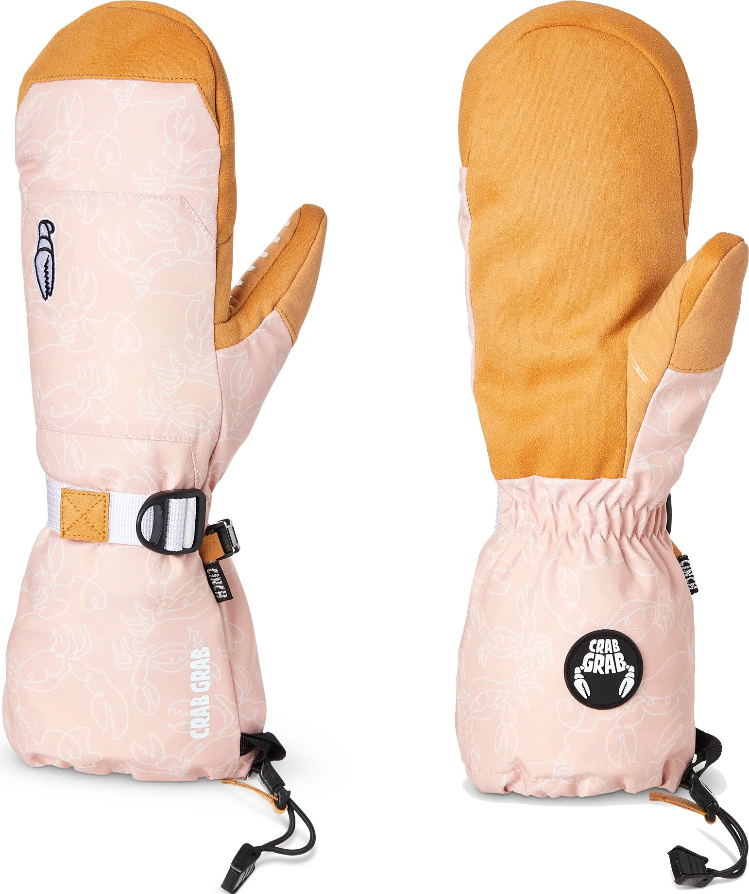 CRAB GRAB CINCH WOMENS MITT CRAB DOODLE PINK S