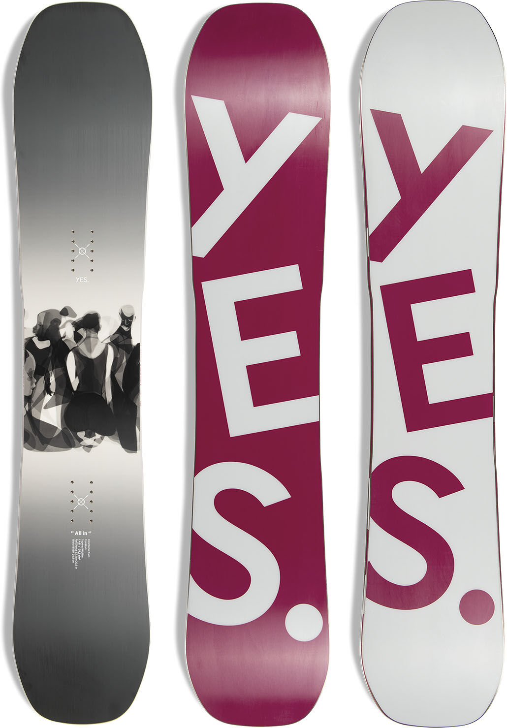 yes snowboard all in u 154