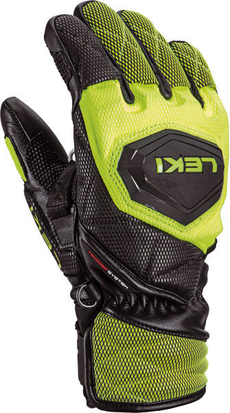 Leki WCR Venom 3D JR - guanti da sci - bambino Black/Green 6