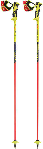 Leki Worldcup Racing Comp Jr - bastoncini sci alpino - bambino Red/Yellow/Black 105 cm